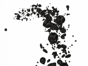 asteroids field low poly 3D Model