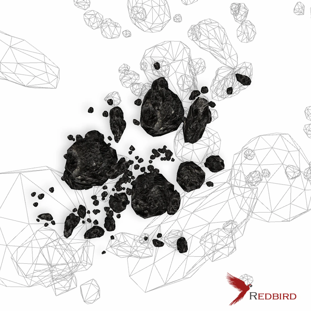 asteroids field low poly small 3D Model .c4d .max .obj .3ds .fbx .stl .blend 