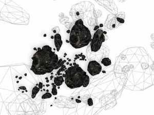 asteroids field low poly small 3D-Modell