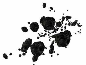 asteroids field low poly small 3D Model