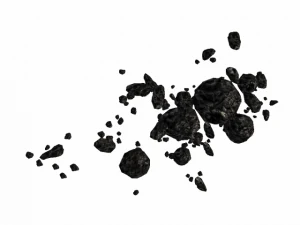 asteroids field low poly small 3D Model