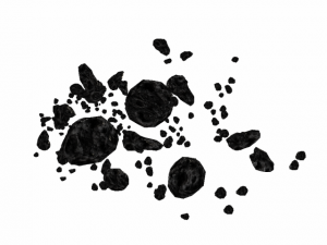 asteroids field low poly small 3D Model