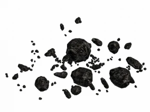 asteroids field low poly small 3D Model
