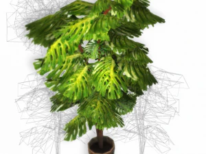 plant in a pot game ready 3D Model