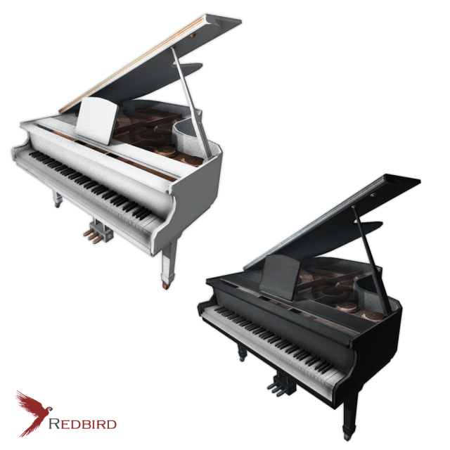 2 grand piano packages 3D Model .c4d .max .obj .3ds .fbx .stl .blend 