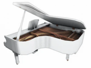 2 grand piano packages 3D Model