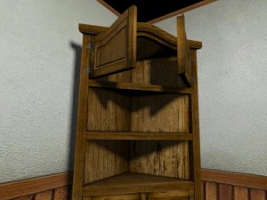low poly mexican type cabinet 3D Model