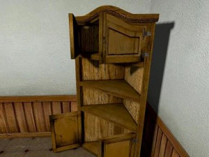 low poly mexican type cabinet 3D Model