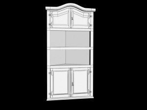 low poly mexican type cabinet 3D 모델