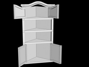 low poly mexican type cabinet 3D 모델