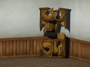 low poly mexican type cabinet 3D Model
