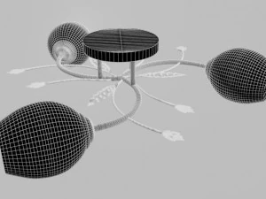 ceiling light made in 3ds max 2014 3D Model