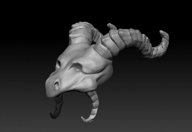 dragon skull 3D Model .c4d .max .obj .3ds .fbx .stl .blend 