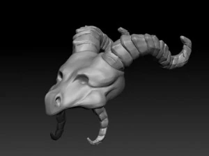 ドラゴンの頭蓋骨 3Dモデル