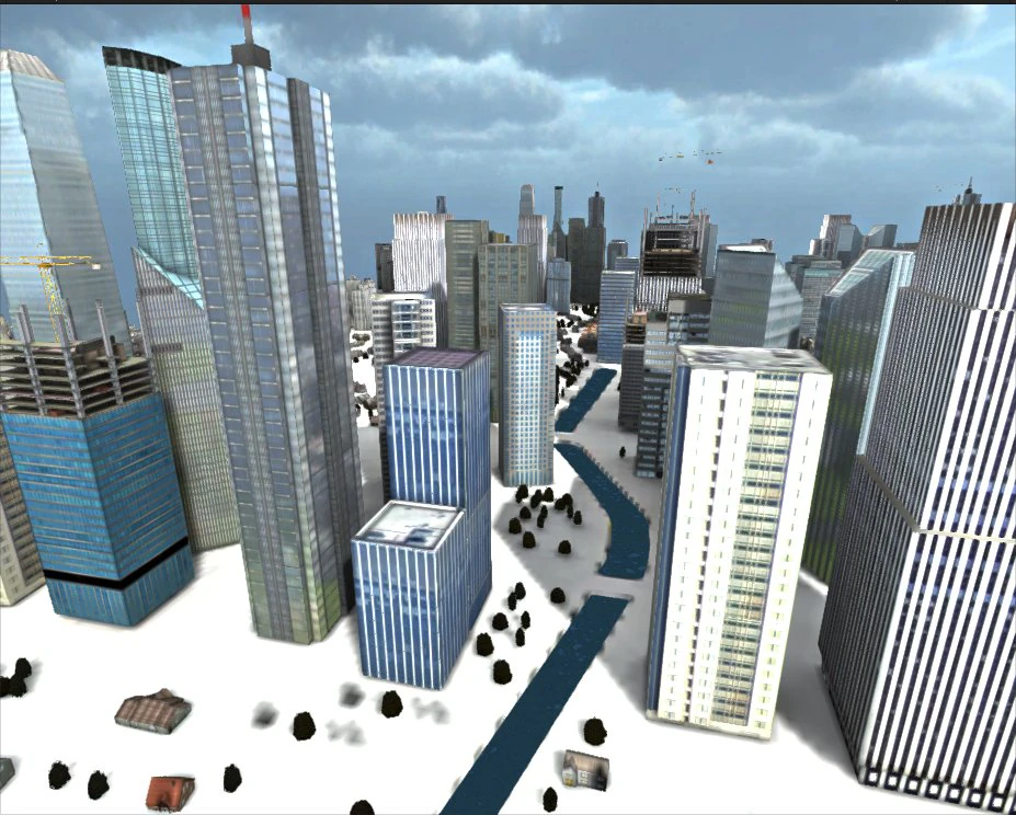 low poly city 3D Model .c4d .max .obj .3ds .fbx .stl .blend 