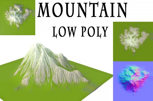 mountain Modello 3D .c4d .max .obj .3ds .fbx .stl .blend
