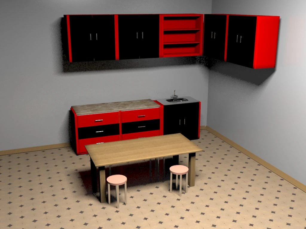 kitchen 3D Model .c4d .max .obj .3ds .fbx .stl .blend 