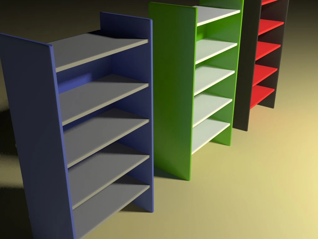 bookcase 3D Model .c4d .max .obj .3ds .fbx .stl .blend