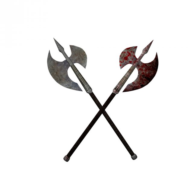 two handed axe clean and bloody 3D मॉडल .c4d .max .obj .3ds .fbx .stl .blend 