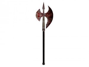 two handed axe clean and bloody 3D मॉडल