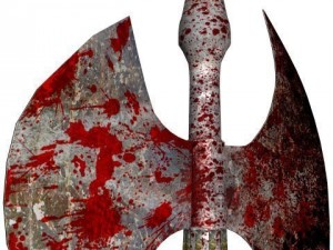 two handed axe clean and bloody 3D मॉडल
