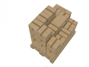pallet with boxes 4 in 1 Modèle 3D