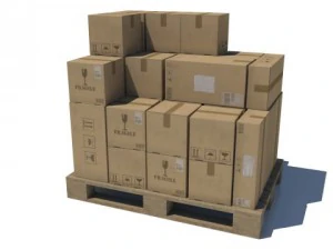 pallet with boxes 4 in 1 3D Model