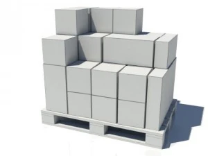 pallet with boxes 4 in 1 3D Model