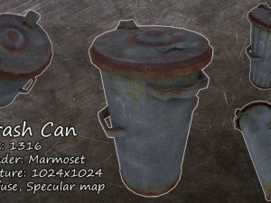 trash can 3D 모델