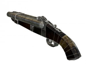 sawed off shotgun 3D मॉडल