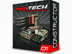 modular multilevel turrets mechs robots 3D Model