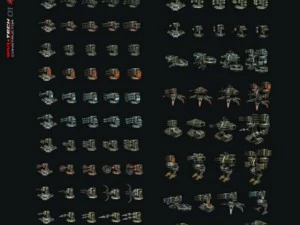 modular multilevel turrets mechs robots 3D Model