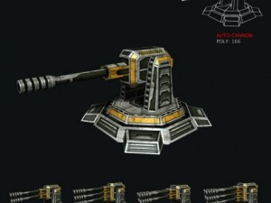 modular multilevel turrets mechs robots 3D Model
