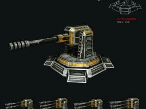 modular multilevel turrets mechs robots 3D Model
