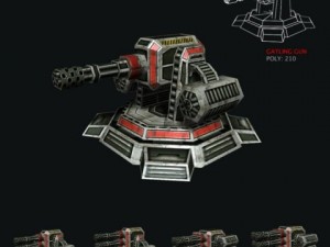 modular multilevel turrets mechs robots 3D Model