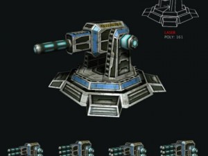 modular multilevel turrets mechs robots 3D Model