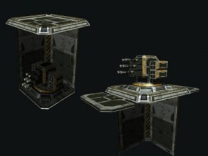 modular multilevel turrets mechs robots 3D Model