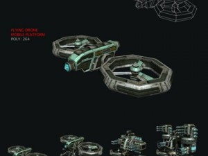 modular multilevel turrets mechs robots 3D Model