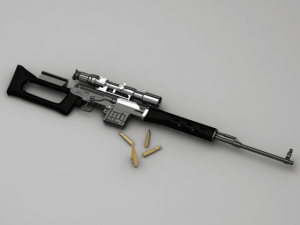 dragunov sniper rifle Modello 3D