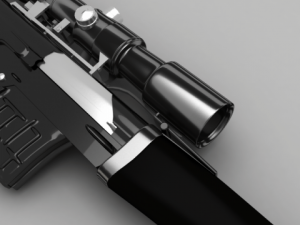 dragunov sniper rifle Model 3D