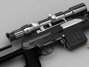dragunov sniper rifle Model 3D