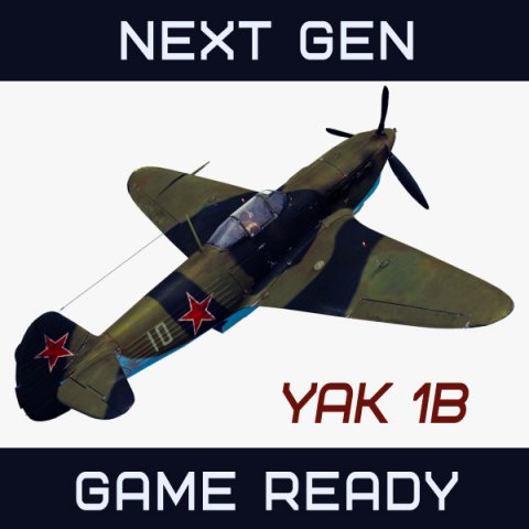 yakovlev  or yak1b soviet world war ii fighter Model 3D .c4d .max .obj .3ds .fbx .stl .blend 