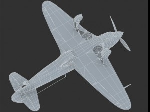 yakovlev  or yak1b soviet world war ii fighter Model 3D