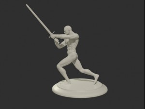 swordsman printready Modelo 3D