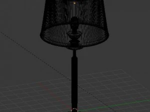 Tischlampe modern schwarz 3D Modell