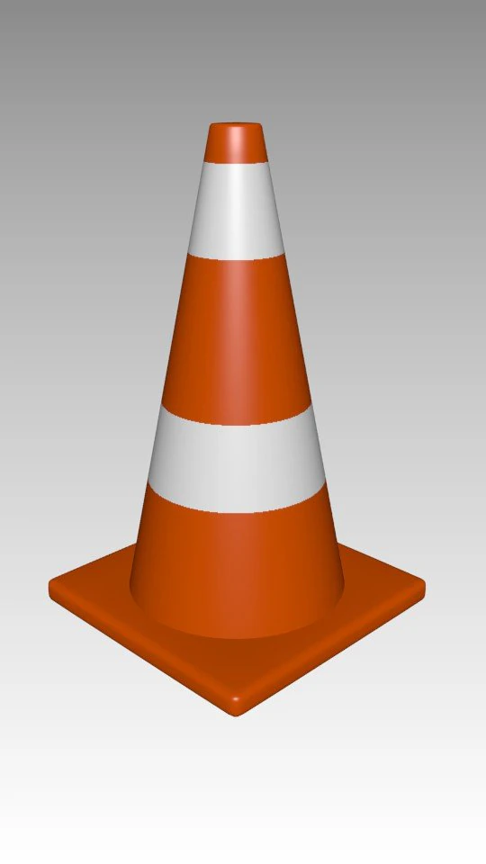 traffic cone 3D Model .c4d .max .obj .3ds .fbx .stl .blend 