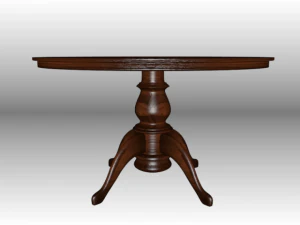 mesa de centro redonda de madeira Modelo 3D