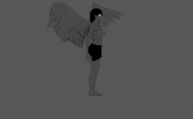 winged witch Modèle 3D .c4d .max .obj .3ds .fbx .stl .blend 
