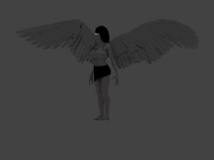 winged witch Modèle 3D