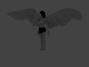 पंखों वाली डायन 3D मॉडल